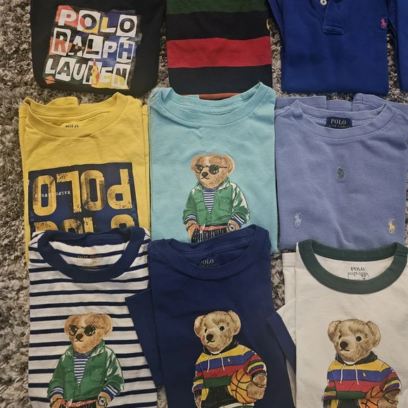 Polo by Ralph Lauren Boys' Blue & Multicolor Bear Graphic T-Shirt Collection - Picture 3 of 6